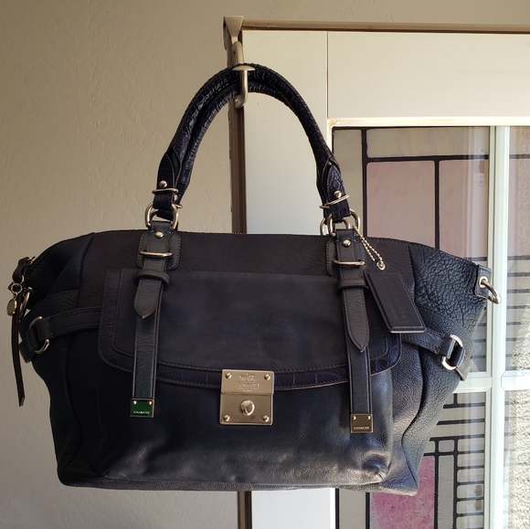 Coach Handbags - COACH Pinnacle Leather Bette Satchel, Navy, Lake
